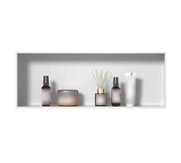 LaYiQimn Shower Niche, Stainless Steel Shower Shelves Waterproof Storage for Shampoo & Toiletries Embedded Wet Room Alcove Organizer Grey 24.41" x White 92x32x12.5CM Ideal for Bathroom & Living Room