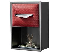LaYiQimn Shower Niche, Stainless Steel Shower Wall-Mounted Tissue Box Holder Built-In Bathroom nizer Shelf Indoor Storage Rack Modern Decor (Red 20x33x12.5cm)