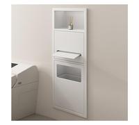 LaYiQimn Shower Niche, Stylish Waterproof Wall-Mounted Stainless Steel Shower Shelf with Built-in Trash Can, Durable Bathroom nizer Caddy, 70x28x13.5cm - Ideal for Efficient Storage