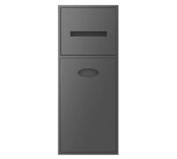 LaYiQimn Shower Niche, Waterproof Stainless Steel Shower - Embedded Alcove Wall rt for Toiletries, Toilet Paper & Shampoo Storage - Black Grey 52x20x13.5CM - Ideal Bathroom Shelves