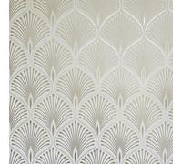 Layla Art Deco Wallpaper White GranDeco GV3101