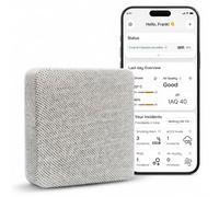Layla WiFi CO2 Detector & VOC Air Quality Monitor - Smart Indoor Tester with App Alerts, LED Display, Temp & Humidity Tracker for Home, Office, Bedroom & Airbnb (Alexa & Google Home)