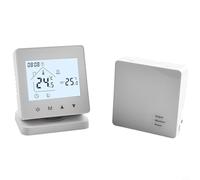 Laymotric Wireless Thermostat For Wall Mount And Desktop Use Featuring Remote Control Receiver, Battery/USB Power Supply, And Compatibility With Smart Home Apps(With WIFI)