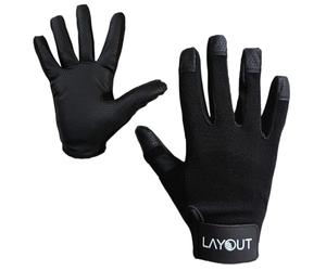 Layout Elite Disc Golf and Ultimate Frisbee Glove - Play Better with Even Grip (Black, L)