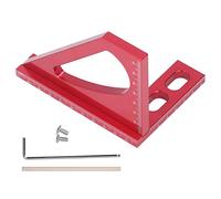 Layout Miter Gauge Aluminium Alloy 45 90 Degree Measuring Scribing Tool, Dual Scale Woodworking Saddle Layout Square with Pencil for Accurate Angle and Height Marking