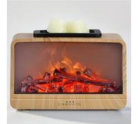 Layove Dynamics Flame Fireplace Electric Wax Burner Warmer Wax Warmer PTC Heating Plate Monochromatic Fragrance for Home Office Gifts & Decor(Light Wood)