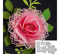 Layred Flower Leaves Metal Die Cuts,Merry Christmas Wedding Flower Leaf Cutting Dies Cut Stencils for DIY Scrapbooking Album Decorative Embossing Paper Dies for Card Making