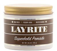 Layrite Superhold Pomade 297g | High Hold | Water Soluble | Medium Shine