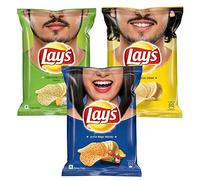 Lay's American Style Potato Chips, Cream and Onion Flavour, 95g, Classic Salted, 95g + Magic Masala 95g