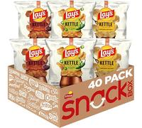 Lay's Kettle Cooked Potato Chips Variety Pack, 0.85 Ounce (Pack of 40)