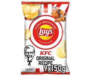 Lay's KFC Kentucky Fried Chicken - Crunchy Potato Chips for a Successful Party - 9 x 150g