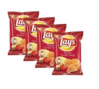 Lays Spanish Tomato 50g (Pack of 4) - Crunchy Snack - Twist of Tomato - Perfect Tea Time Snack