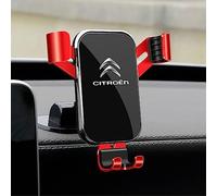 LAYSSA Car Phone Holder for Citroen C5/C6/C4/C4L/C3-XR/C5 AIRCROSS/C-Elysee/ZX/C-Triomphe, Shockproof Car Phone Mount Stable, 360° Rotation Flexible, Universal Car Mobile Phone Holder,B Red