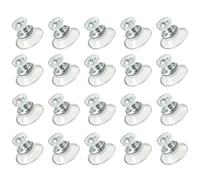 Laysthenic 20pcs Suction Cup with Screws, 25mm Glass Suction Pads, Clear PVC Plastic Sucker Pad for Bathroom Wall, Window, Car Shade and Mirror