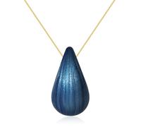 LAYWAF Dainty Gold Pendant Necklace for Women Trendy, Statement Teardrop Drop Everyday Necklace, Light Weight, Available in a Variety of Colors, Teardrop pendant necklace for women, Plastic, No