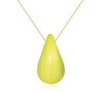 LAYWAF Dainty Gold Pendant Necklace for Women Trendy, Statement Teardrop Drop Everyday Necklace, Light Weight, Available in a Variety of Colors, Teardrop pendant necklace for women, Plastic, No
