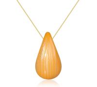 LAYWAF Dainty Gold Pendant Necklace for Women Trendy, Statement Teardrop Drop Everyday Necklace, Light Weight, Available in a Variety of Colors, Teardrop pendant necklace for women, Plastic, No