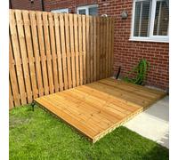 LayzeeDeck, Chunky Redwood Decking Kit | Complete DIY Kit - 2.4m/ 7.8ft - 1.8m/ 5.9ft