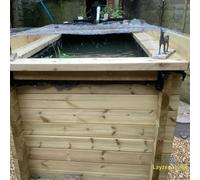 LayzeePond Wooden Pond for Koi Complete DIY Kit - 44mm Thick Timber - 1m/ 3.2ft - 2.1m/ 7ft - 1.2m/ 4ft