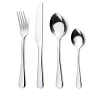 LAZAHOME 16 Piece Silverware Set for 4 People, Stainless Steel Knife and Fork Sets, Flaterware Set Ideal for Home/Party/Restaurant, Dishwasher Safe/Easy Clean, Mirror Polished