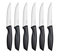 LAZAHOME Steak Knives Set of 6,Ultra-Sharp Stainless Steel Serrated Kitchen Knife Set,Multipurpose Dinner Knives with Comfort Grip,Non-Slip,Rust Resistant,Dishwasher Safe