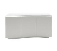 lazaro wooden sideboard in matt light grey with led light