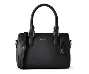 Lazarotti Bologna Leather Bowling-Bag Handbag Crossbody Leather 26 cm black