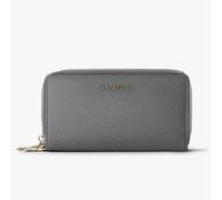 Lazarotti Bologna Leather XL Double Zip-Around Wallet RFID Leather 20 cm gray