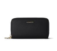 Lazarotti Bologna Leather XL Double Zip-Around Wallet, RFID-Protected, 20 cm black