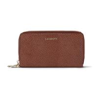 Lazarotti Bologna Leather XL Double Zip-Around Wallet, RFID-Protected, 20 cm brown