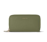 Lazarotti Bologna Leather XL Double Zip-Around Wallet, RFID-Protected, 20 cm olive