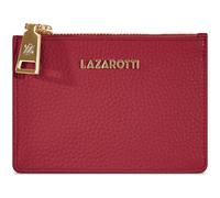 Lazarotti Bologna Leather Zip Etui 4 Card Slots Red