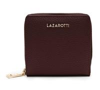 Lazarotti Bologna Women's Compact Leather Wallet with Press Stud Fastening, Zip Compartment, 6 Card Slots, RFID Protection, 10 x 10 x 2.5 cm, burgundy, standard size, Classic