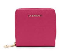 Lazarotti Bologna Women's Compact Leather Wallet with Press Stud Fastening, Zip Compartment, 6 Card Slots, RFID Protection, 10 x 10 x 2.5 cm, hot pink, standard size, Classic