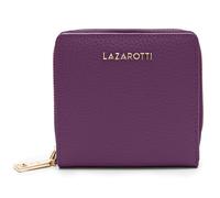 Lazarotti Bologna Women's Compact Leather Wallet with Press Stud Fastening, Zip Compartment, 6 Card Slots, RFID Protection, 10 x 10 x 2.5 cm, Purple, standard size, Classic