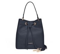 Lazarotti Bologna Women's Genuine Leather Handbag with Removable & Adjustable Shoulder Strap Bucket Bag 25 cm, navy, One Size