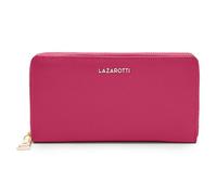 Lazarotti Bologna Women's Large Leather Purse Large Zip Compartment, 16 Card Slots, Coin Pocket, RFID Protection, 19 x 4 x 10 cm, hot pink, standard size, Classic