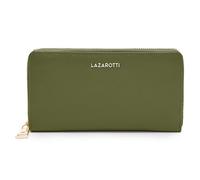Lazarotti Bologna Women's Large Leather Purse Large Zip Compartment, 16 Card Slots, Coin Pocket, RFID Protection, 19 x 4 x 10 cm, olive, standard size, Classic