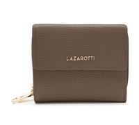 Lazarotti Bologna Women's Medium Leather Purse with Press Stud Fastening, Zip Compartment, 9 Card Slots, RFID Protection, 12 x 10 x 4 cm, taupe, standard size, Classic