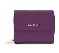 Lazarotti Bologna Women's Medium Leather Purse with Press Stud Fastening, Zip Compartment, 9 Card Slots, RFID Protection, 12 x 10 x 4 cm, Purple, standard size, Classic