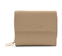 Lazarotti Bologna Women's Medium Leather Purse with Press Stud Fastening, Zip Compartment, 9 Card Slots, RFID Protection, 12 x 10 x 4 cm, sand, standard size, Classic