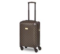 Lazarotti Palermo Suitcase, dunkelbraun, Koffer S (55 cm), Hard shell trolley with swivel castors