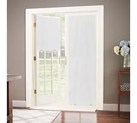 LazBlinds 100% Blackout Curtain, No Tools No Drill Cordless Blinds for Windows, Thermal Insulated UV Protection Privacy Curtains for French Door Front Door (26''W x 68''H, White, 1 Panel)