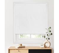 LazBlinds 100% Blackout Roller Shades, No Tools No Drill Cordless Blinds for Windows, Thermal Insulated UV Protection Privacy Window Shades for Bedroom (48''W x 72''H, White)