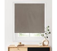 LazBlinds 100% Blackout Roller Shades, No Tools No Drill Cordless Blinds for Windows, Thermal Insulated UV Protection Privacy Window Shades for Bedroom (36''W x 72''H, Taupe)