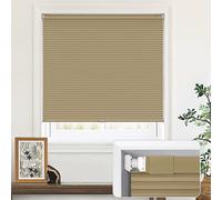 LazBlinds Cordless Cellular Shades No Tools No Drill Blackout Cellular Blinds for Window Size 37'' W x 48'' H, Taupe