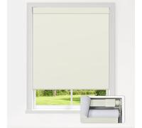LazBlinds No Drill Blinds for Indoor Windows, Blackout Roller Shades, Cordless Window Blackout Blinds, Thermal Insulated Fabric UV Protection, for in Home and Office, 23.5" W x 48" H, Cream