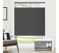 LazBlinds No Drill Cordless Cellular Shades, 25" W x 64" H, Black | Top Down Bottom Up (TDBU) Honeycomb Shades for Home, Blackout Light Blocking Thermal Insulation Blinds for Windows