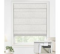 LazBlinds No Drill Roman Shades, Blackout, 20" W x 64" H, Natural