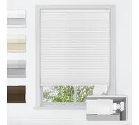 LazBlinds No Tools No Drill Cordless Cellular Shades, Blackout Light Blocking Honeycomb Shades for Home, Thermal Insulation Blinds for Windows, 38" W x 48" H, White